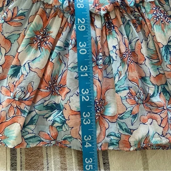 Poupette St. Barth Aqua Dalia Floral Print Triny Smocked Mini Sundress - Picture 15 of 16